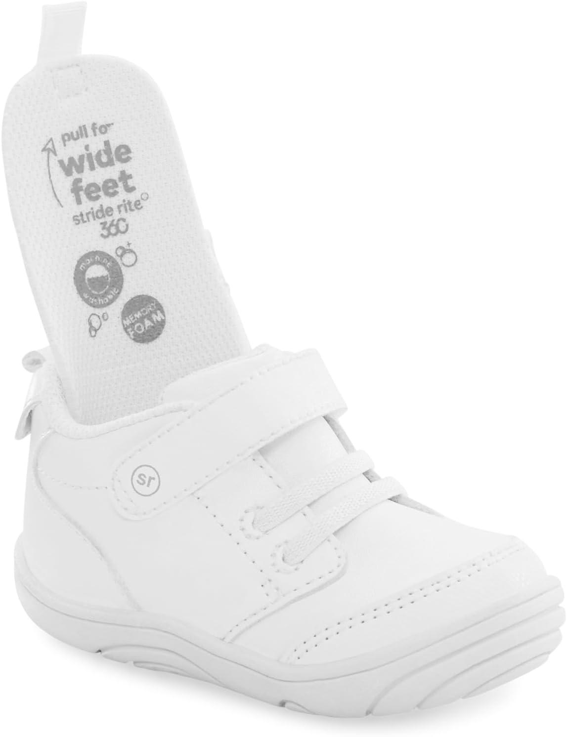 imageStride Rite 360 UnisexBaby Taye 20 Sneaker First Walker ShoeWhite