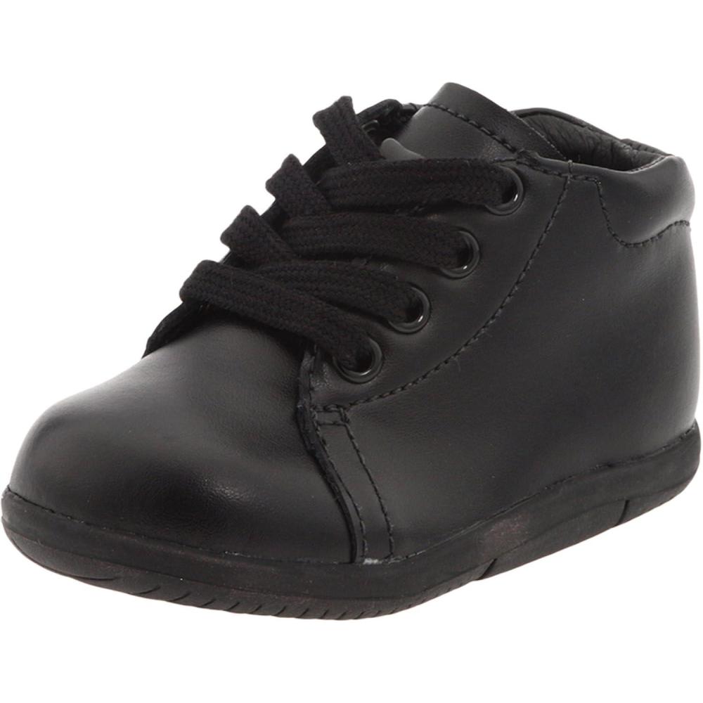 imageStride Rite UnisexBaby SRTech Kids Elliot SneakerBlack Leather
