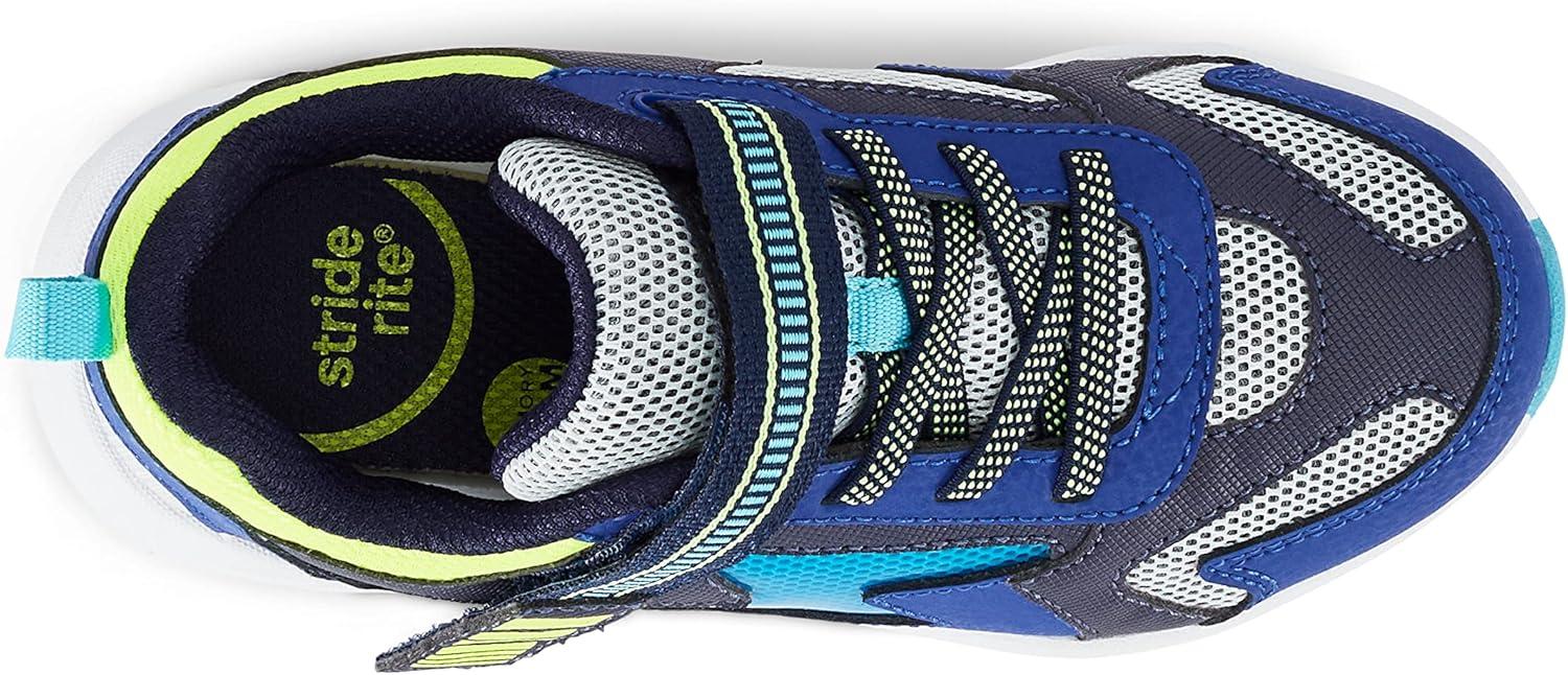 imageStride Rite Boys Toddler and Little Kid Lighted Cosmic Adaptable LightUp SneakerNavy Multi