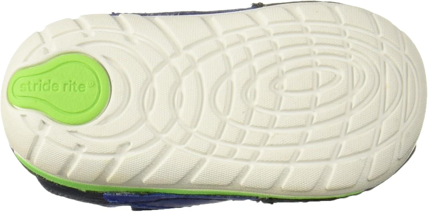 imageStride Rite Soft Motion Baby and Toddler Boys Rhett Athletic SneakerNavyLime