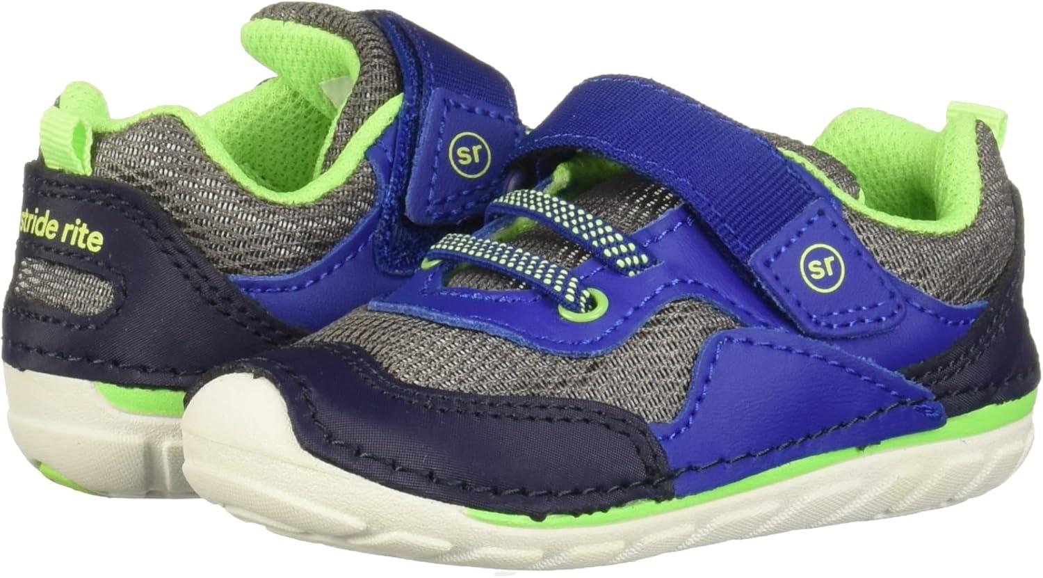imageStride Rite Soft Motion Baby and Toddler Boys Rhett Athletic SneakerNavyLime