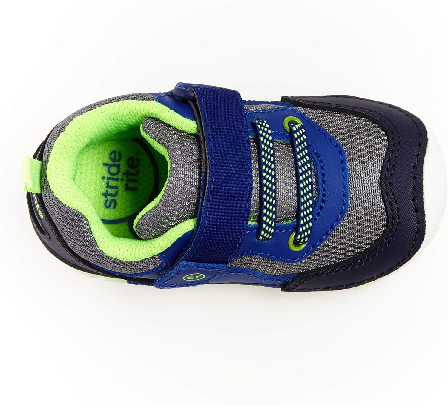 imageStride Rite Soft Motion Baby and Toddler Boys Rhett Athletic SneakerNavyLime