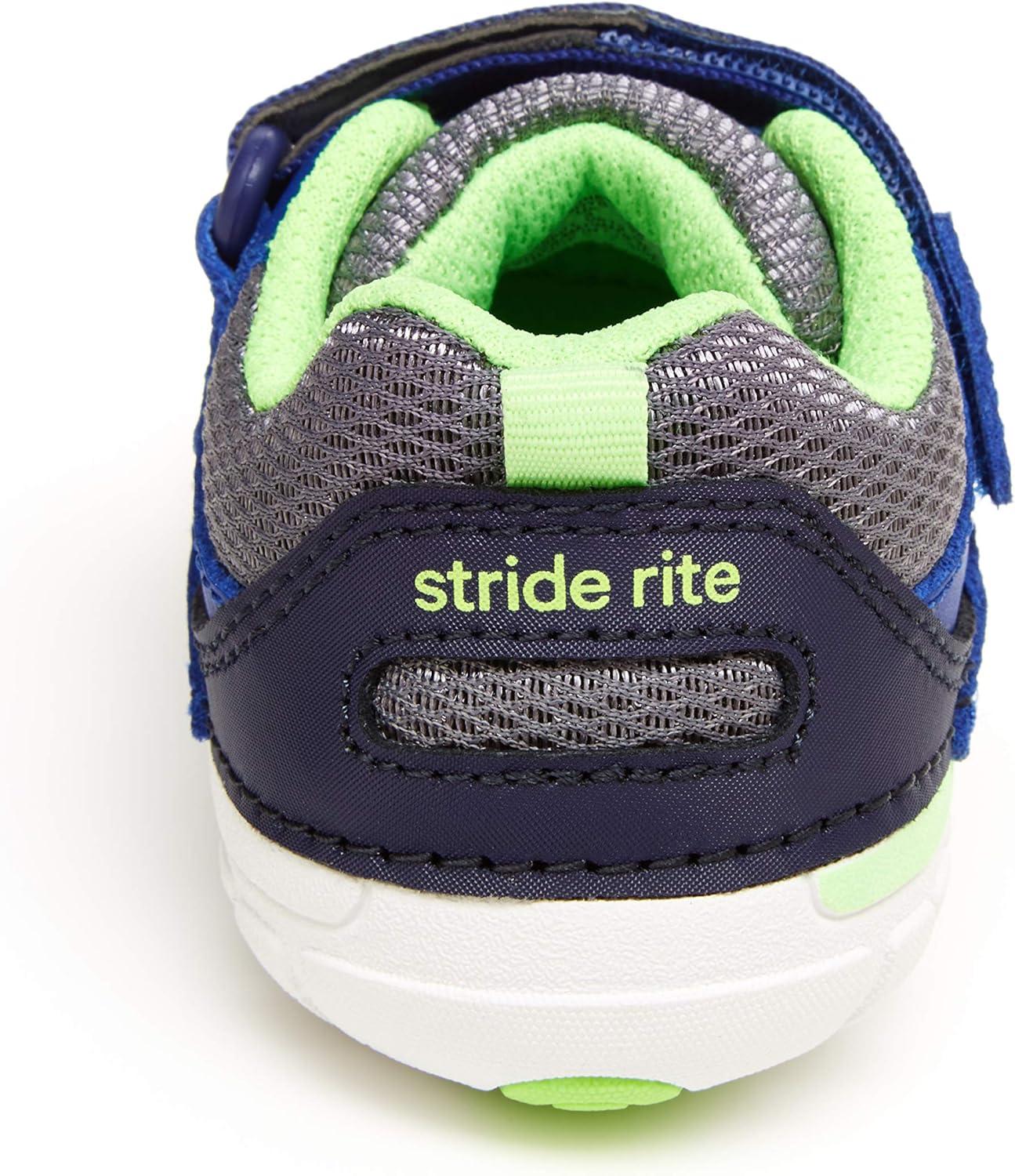 imageStride Rite Soft Motion Baby and Toddler Boys Rhett Athletic SneakerNavyLime