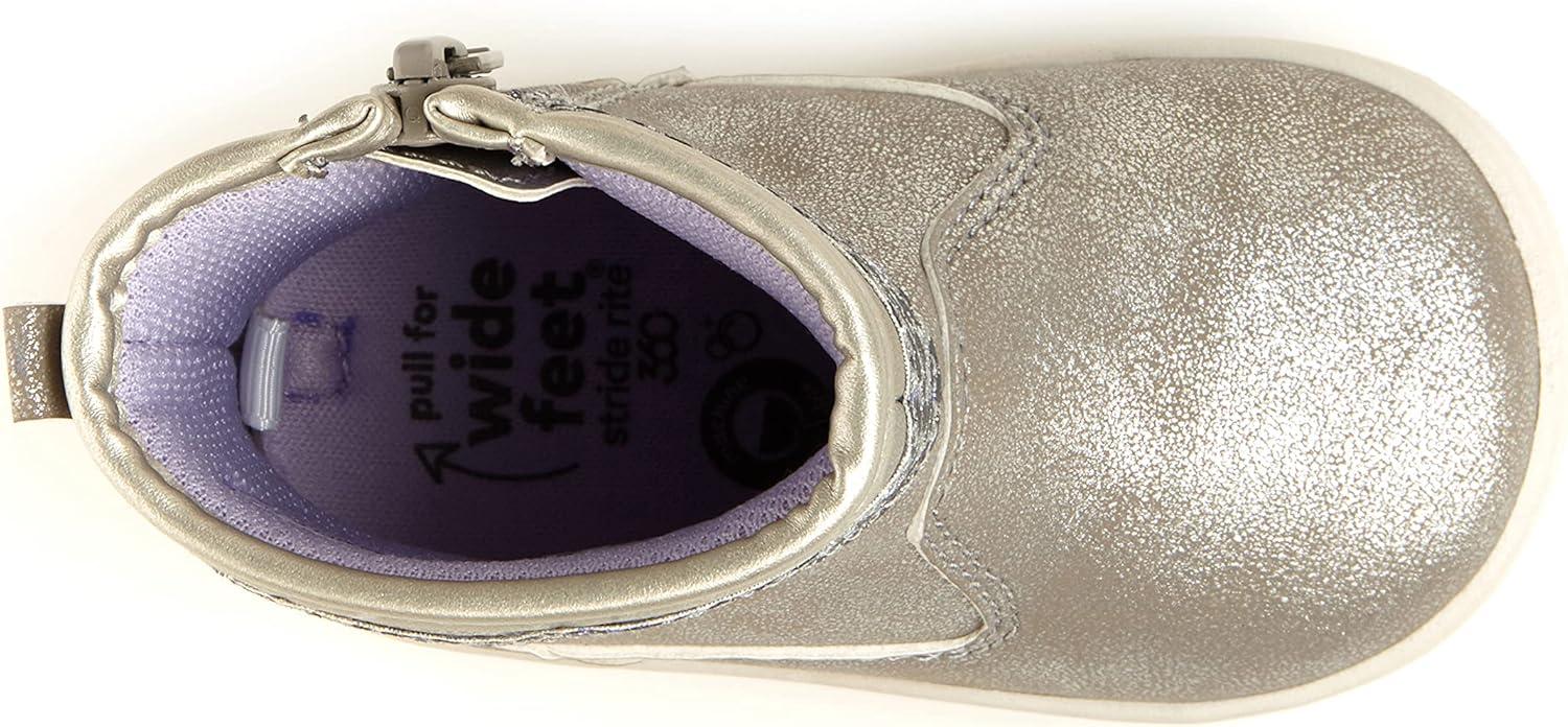 imageStride Rite 360 Girls Magnolia First Walker ShoeSilver
