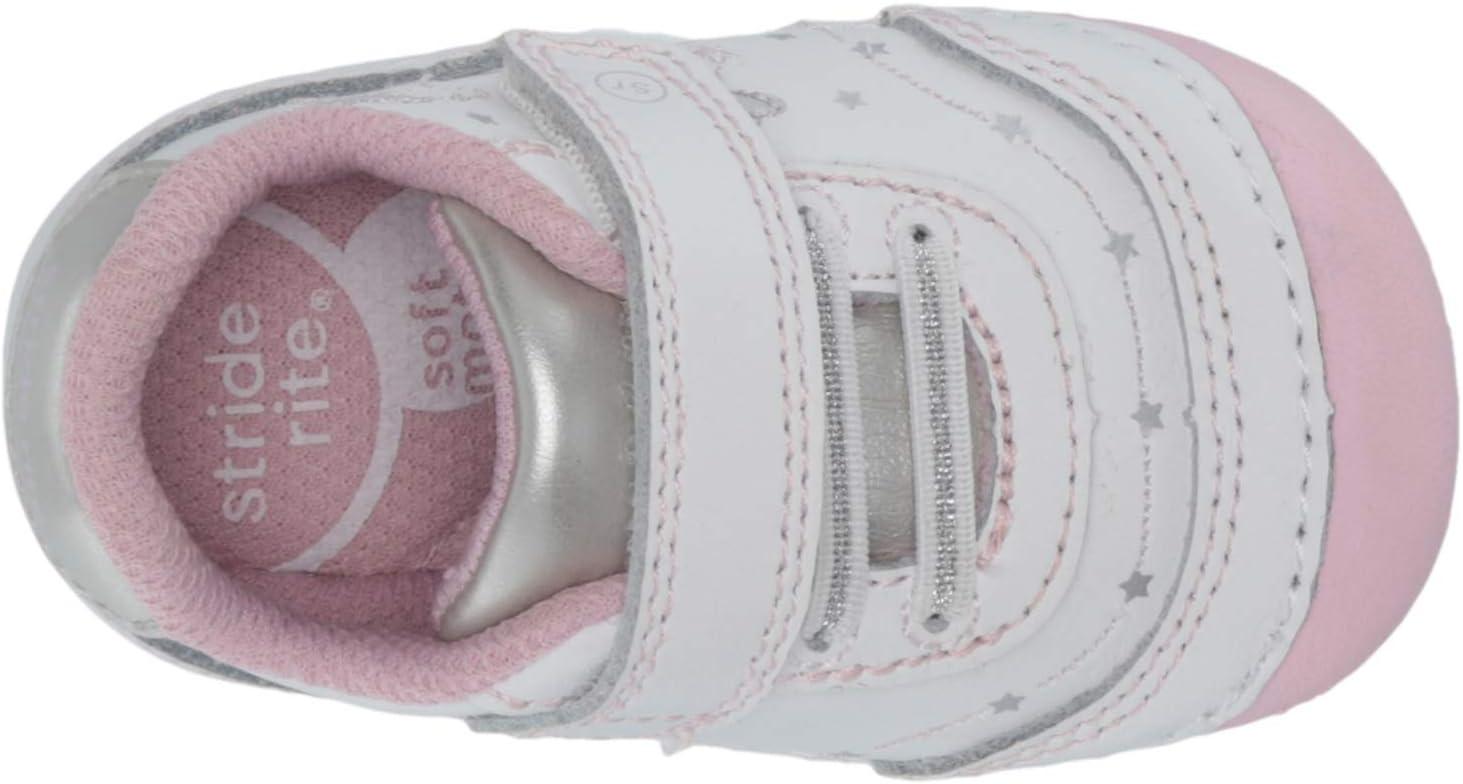 imageStride Rite BabyGirls Soft Motion Adalyn First Walker ShoeWhiteSilver