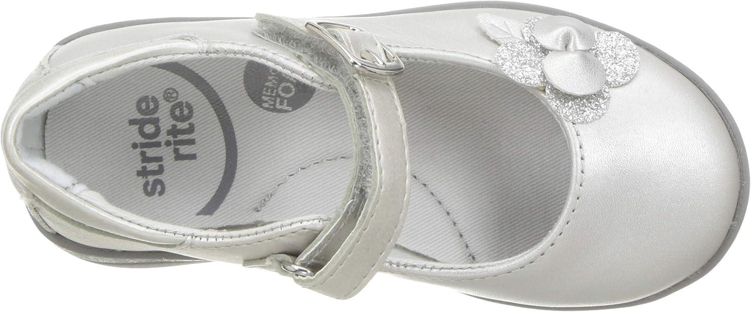imageStride Rite Girls Sr Ava Mary Jane FlatSilver