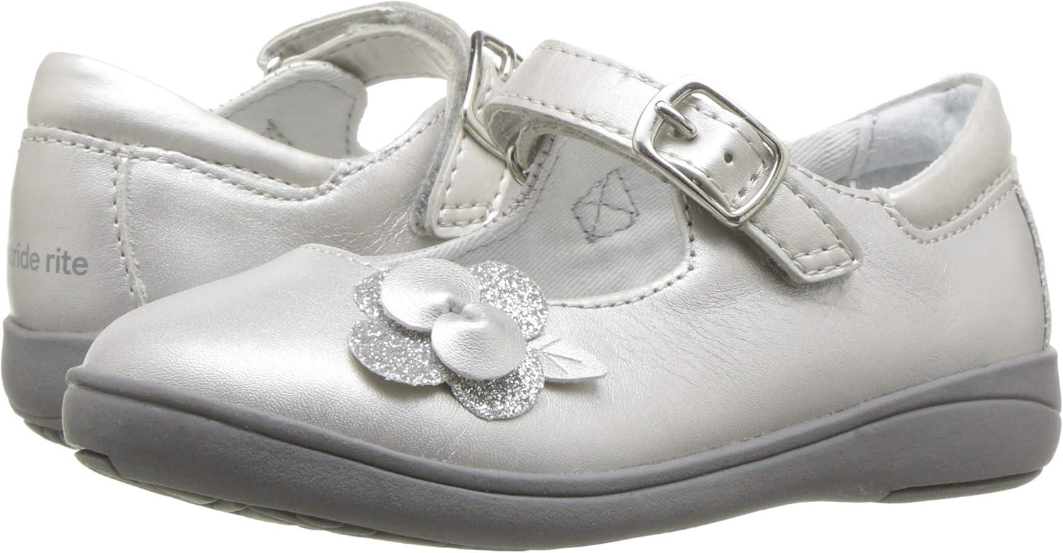 imageStride Rite Girls Sr Ava Mary Jane FlatSilver