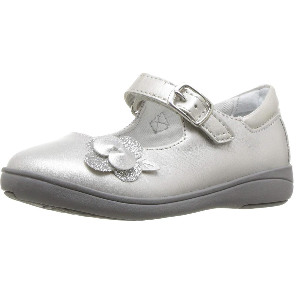 imageStride Rite Girls Sr Ava Mary Jane FlatSilver
