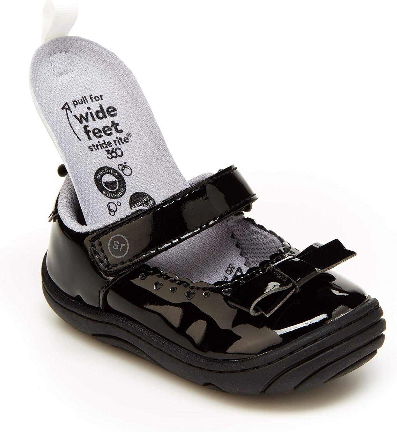imageStride Rite Girls Erica Mary Jane FlatBlack Patent