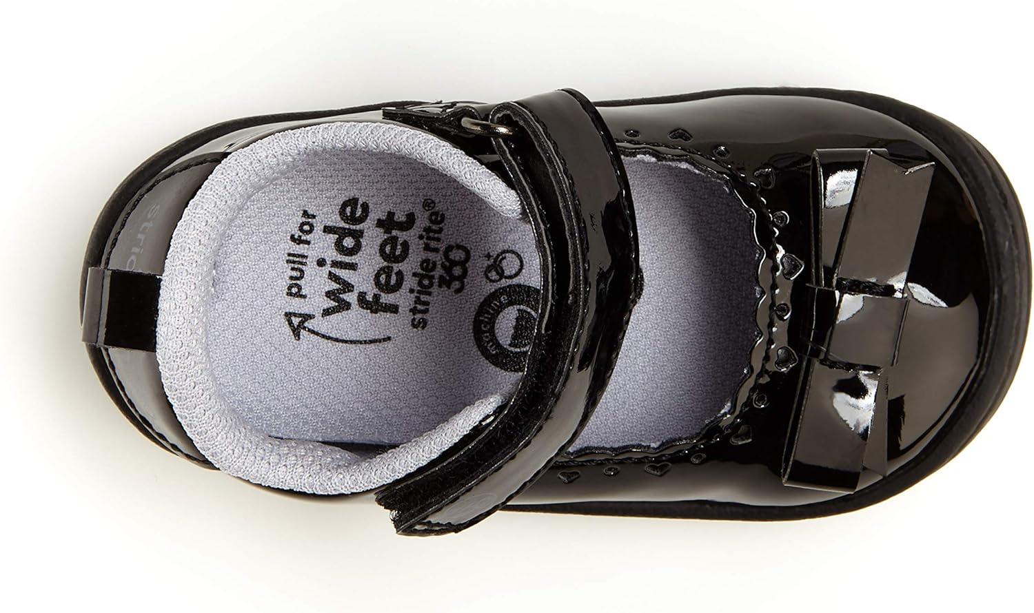 imageStride Rite Girls Erica Mary Jane FlatBlack Patent